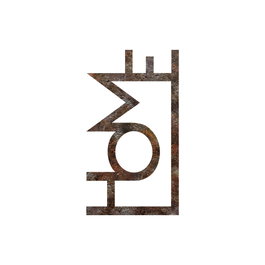 Wallity Rusty Home Escultura de Pared de Metal Antiquation
